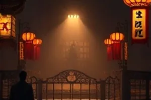 《半山茶园》坡地横版剧照，晨雾里一行茶树顺着山势排开